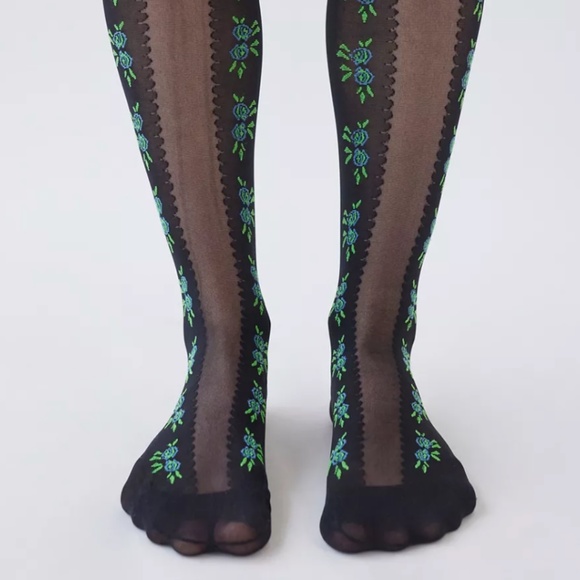 Astrid Floral Boho Peasant Hip Hipster Hippie Art Chic Modern Artsy Modern Tight - Picture 2 of 4